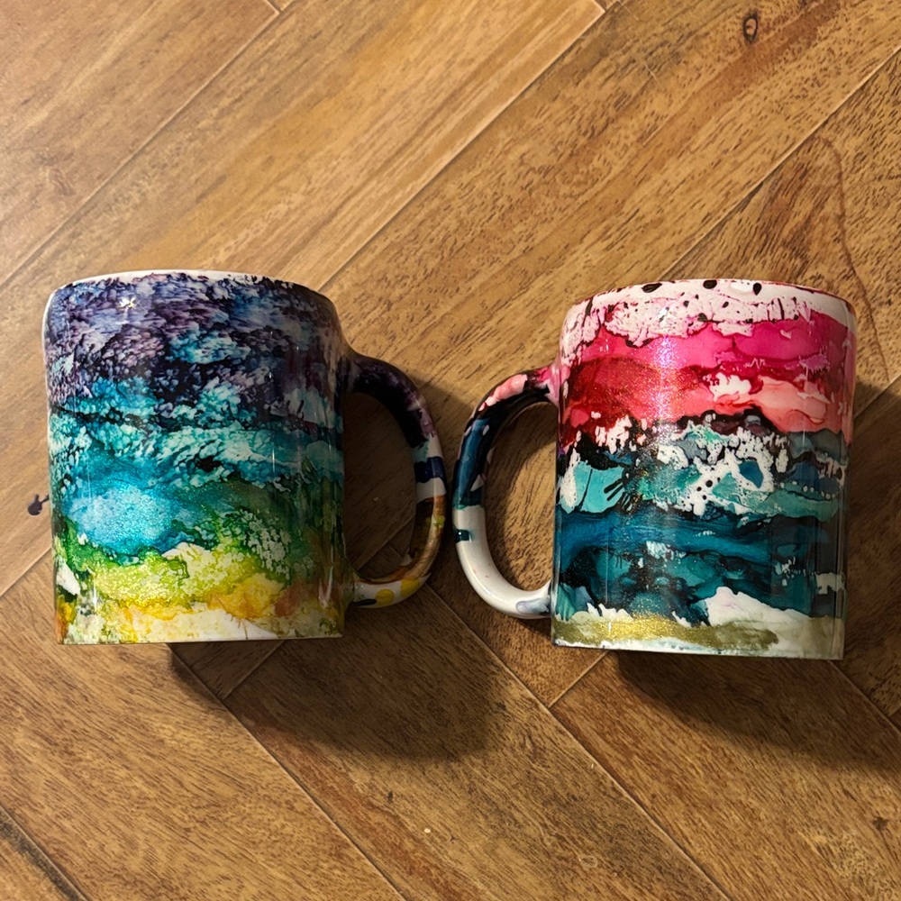 Ink Splatter Ceramic Mugs